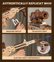 Load image into Gallery viewer, Electric Automatic Wooden Model M416 Rifle Toy Gun
