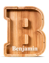 Load image into Gallery viewer, Summidate Customized Name Wooden Piggy Bank
