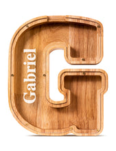 Load image into Gallery viewer, Summidate Customized Name Wooden Piggy Bank
