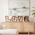 Summidate Wooden Cartoon Letter Piggy Bank - Personalized Walnut Color Money Box for Kids Home Decor