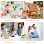 Summidate Wooden Paw Piggy Bank - Educational Toy and Mother's Day Gift Idea