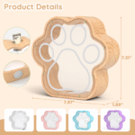 Summidate Wooden Paw Piggy Bank - Personalized Nature Wood Money Box for Kids
